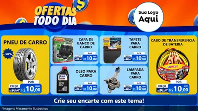 Modelo de TV para TV Horizontal com o tema Ofertas Todo Dia para Auto peças