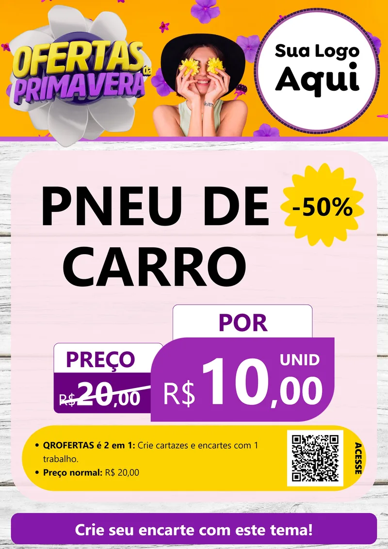 Modelo de Cartaz para Cartaz A4 Vertical com o tema Ofertas Da Primavera para Auto peças