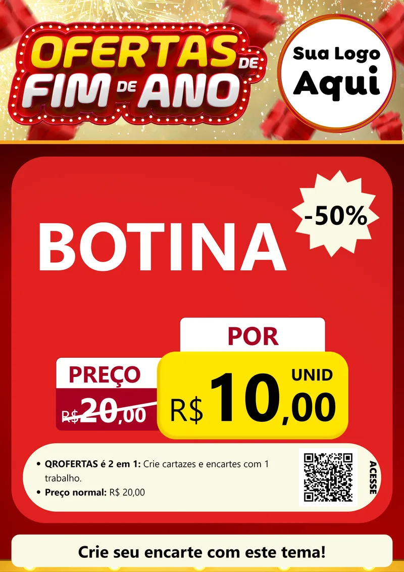 Modelo de Cartaz para Cartaz A4 Vertical com o tema Ofertas de Fim de Ano para Agropecuária