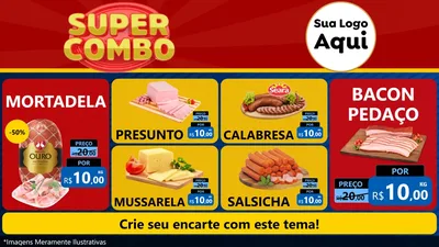 Modelo de TV para TV Horizontal com o tema Super Combo para Frios e Laticínios