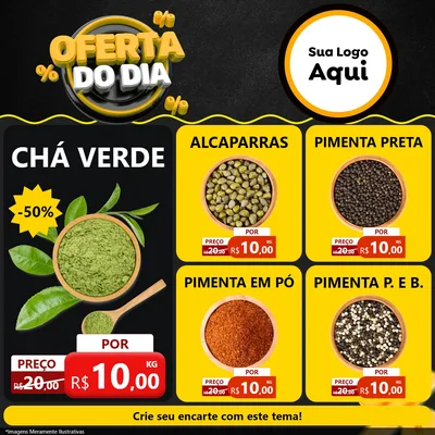 Modelo de Rede Social para Feed Facebook com o tema Oferta Do Dia para Produtos Naturais