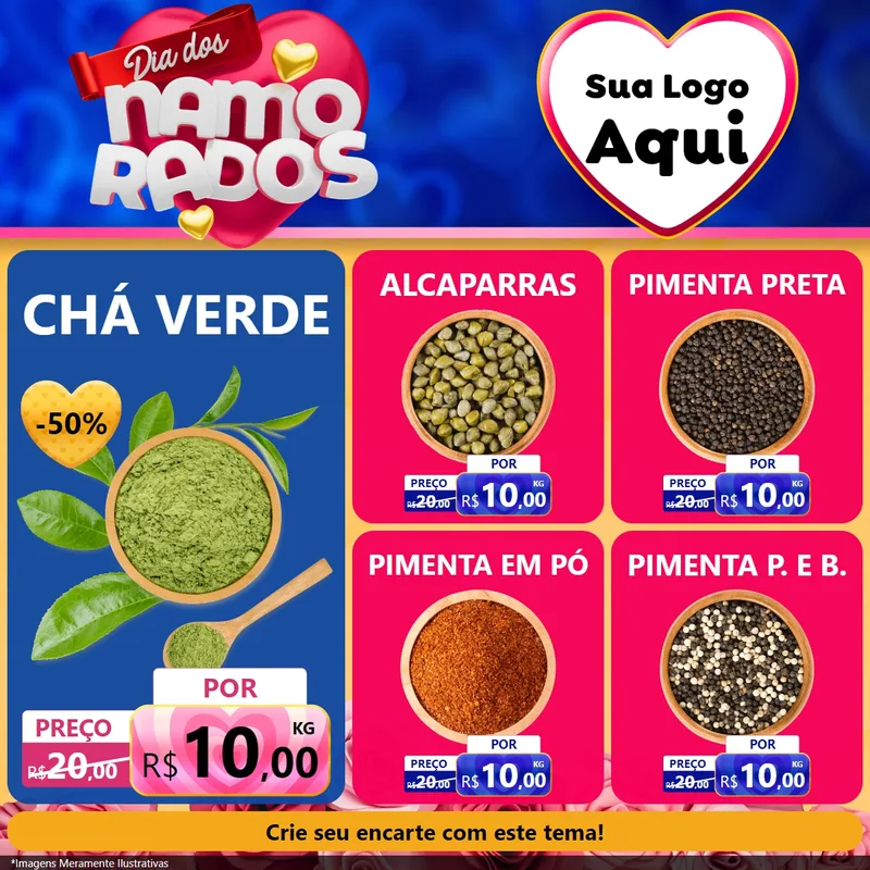 Modelo de Rede Social para Feed Facebook com o tema Dia dos namorados para Produtos Naturais