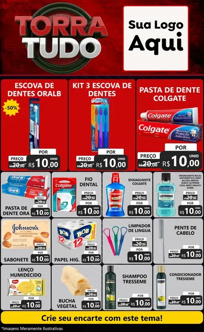 Modelo de Encarte para Encarte Grande com o tema Torra Tudo para Higiene Pessoal