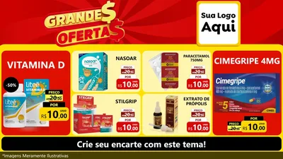 Modelo de TV para TV Horizontal com o tema Grandes Ofertas para Farmácia