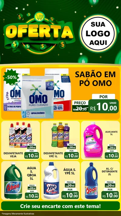 Modelo de Rede Social para Stories com o tema Oferta para Produtos de Limpeza