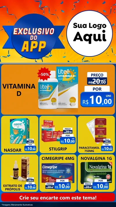 Modelo de Rede Social para Stories com o tema Exclusivo do Aplicativo para Farmácia