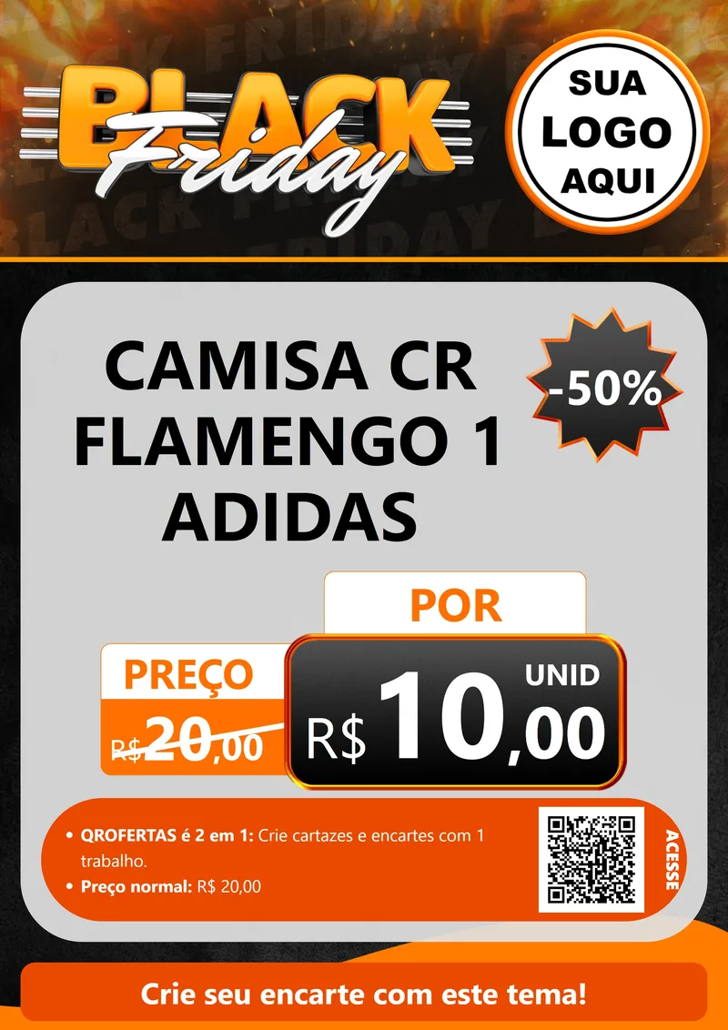 Modelo de Cartaz para Cartaz A4 Vertical com o tema Black Friday para Roupas e acessórios