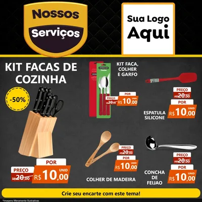 Modelo de Rede Social para Feed Facebook com o tema Nossos Serviços para Utilidades Domésticas