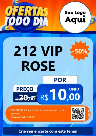 Modelo de Cartaz para Cartaz A4 Vertical com o tema Ofertas Todo Dia para Perfumes