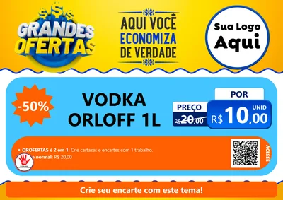 Modelo de Cartaz para Cartaz A4 Horizontal com o tema Grandes Ofertas para Distribuidora de bebidas