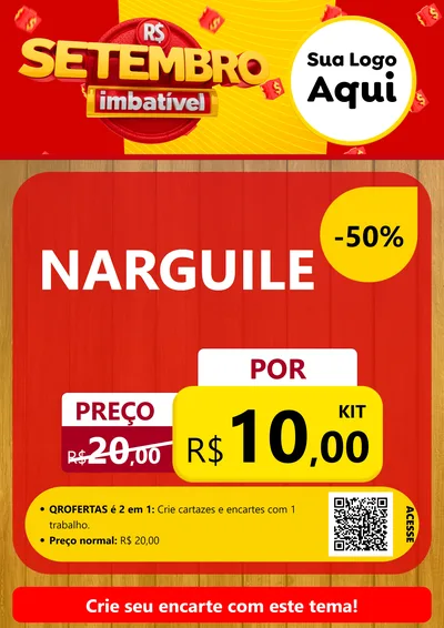 Modelo de Cartaz para Cartaz A4 Vertical com o tema Setembro Imbatível para Tabacaria