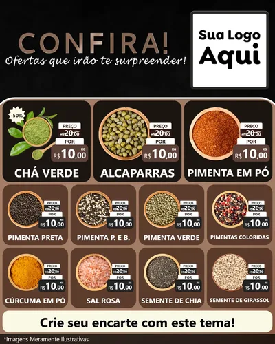 Modelo de Rede Social para Feed Instagram com o tema Confira! Ofertas que irão te surpreender! para Produtos Naturais