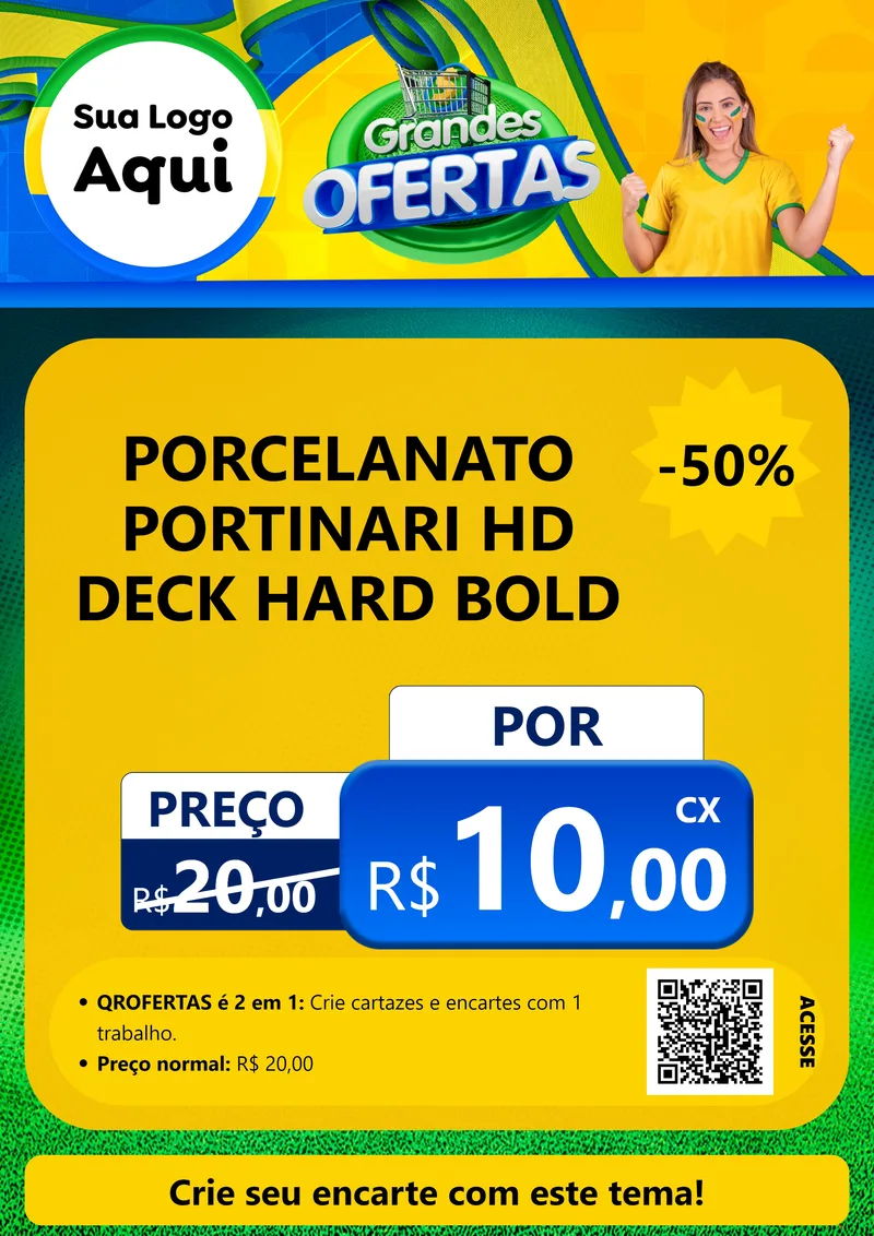 Modelo de Cartaz para Cartaz A4 Vertical com o tema Grandes Ofertas para Pisos e revestimentos
