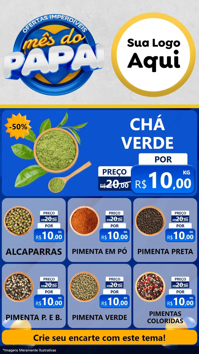 Modelo de Rede Social para Stories com o tema Ofertas Imperdíveis Mês Do Papai para Produtos Naturais