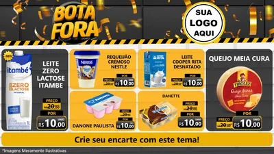 Modelo de TV para TV Horizontal com o tema Bota Fora para Frios e Laticínios