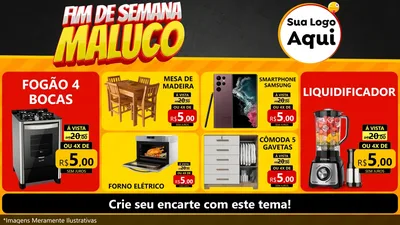 Modelo de TV para TV Horizontal com o tema Final de Semana Maluco para Móveis e Eletro