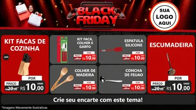 Modelo de TV para TV Horizontal com o tema Black Friday para Utilidades Domésticas