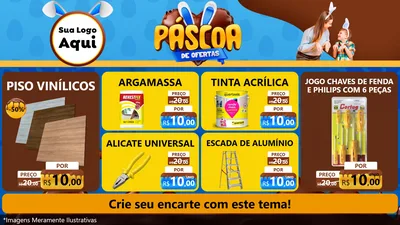 Modelo de TV para TV Horizontal com o tema Páscoa de Ofertas para Material para Construção