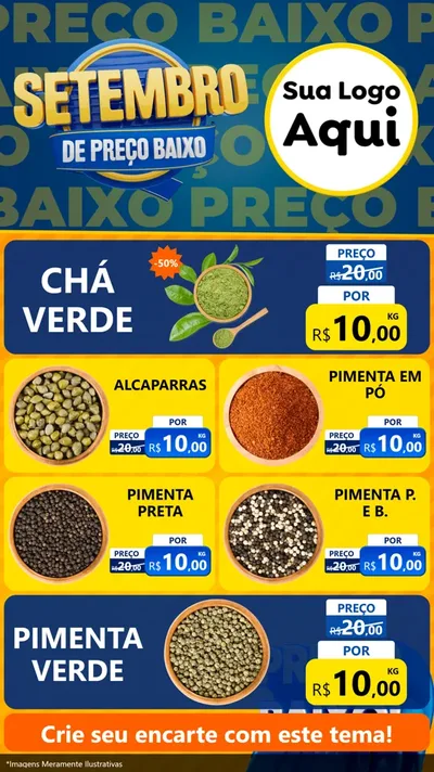 Modelo de TV para TV Vertical com o tema Setembro De Preço Baixo para Produtos Naturais