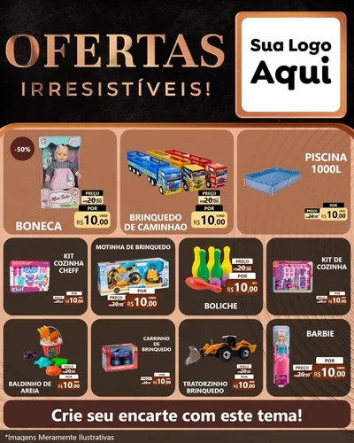 Modelo de Rede Social para Feed Instagram com o tema Ofertas Irresistíveis! para Brinquedos