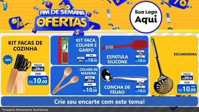 Modelo de TV para TV Horizontal com o tema Fim de Semana de Ofertas para Utilidades Domésticas