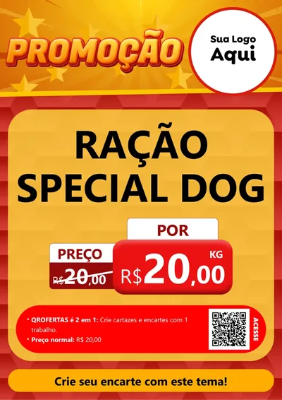 Modelo de Cartaz para Cartaz A4 Vertical com o tema Promoção para Pet Shop