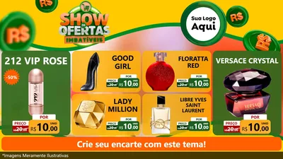 Modelo de TV para TV Horizontal com o tema Show de Ofertas Imbatíveis para Perfumes