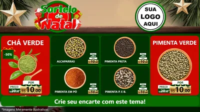 Modelo de TV para TV Horizontal com o tema Sorteio de Natal para Produtos Naturais