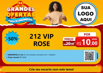 Modelo de Cartaz para Cartaz A4 Horizontal com o tema Grandes Ofertas Para Economizar! para Perfumes