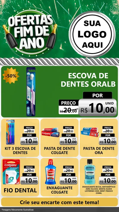 Modelo de Rede Social para Stories com o tema Ofertas Fim de Ano para Higiene Pessoal