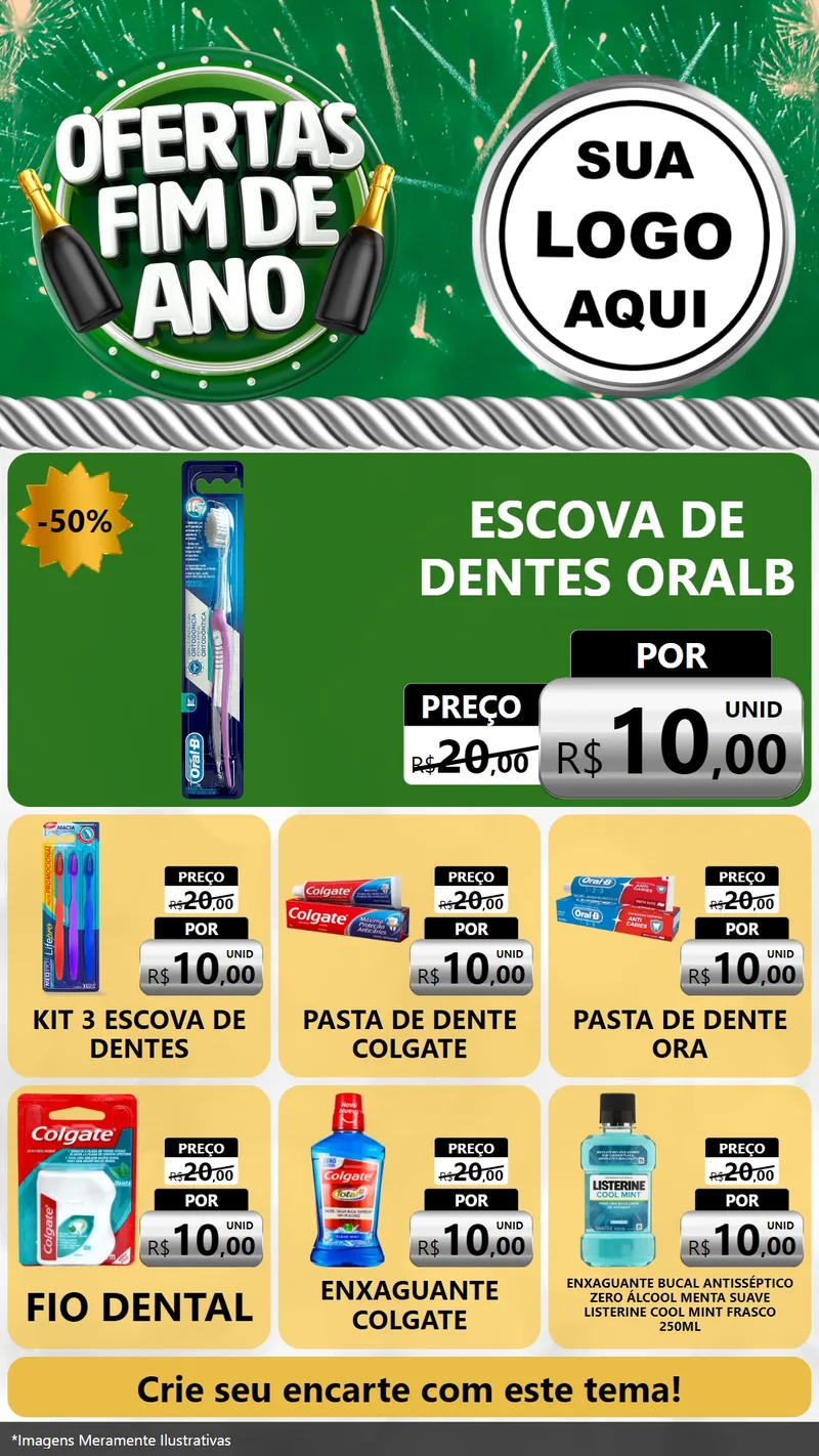 Modelo de Rede Social para Stories com o tema Ofertas Fim de Ano para Higiene Pessoal