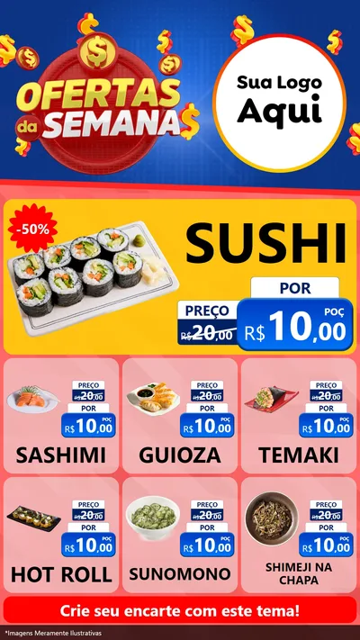 Modelo de Rede Social para Stories com o tema Ofertas Da Semana para Comida japonesa
