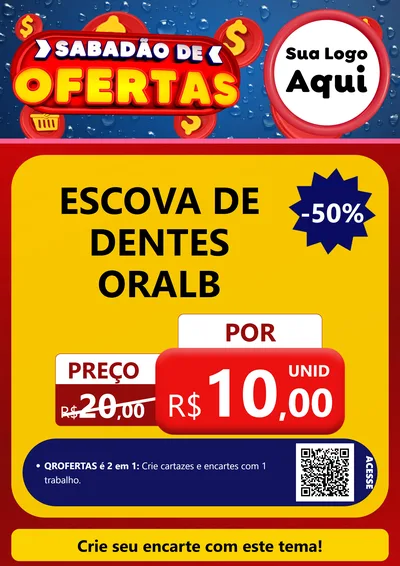Modelo de Cartaz para Cartaz A4 Vertical com o tema Sabadão de Ofertas para Higiene Pessoal
