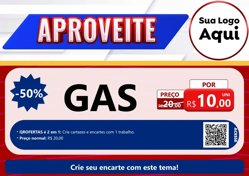Modelo de Cartaz para Cartaz A4 Horizontal com o tema Aproveite para Água e gás