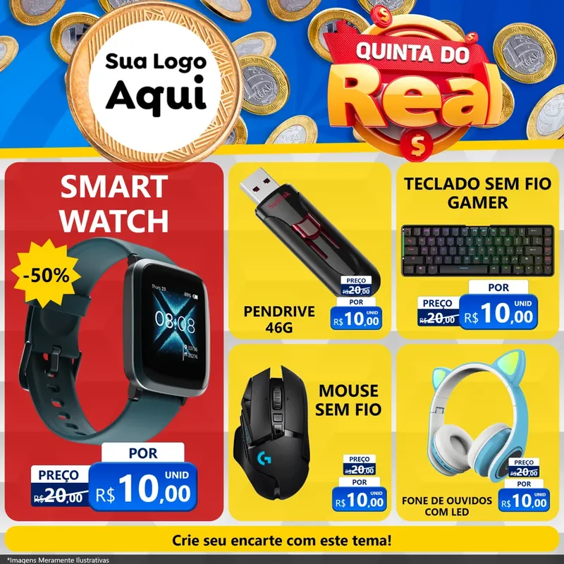 Modelo de Rede Social para Feed Facebook com o tema Quinta do Real para Informática