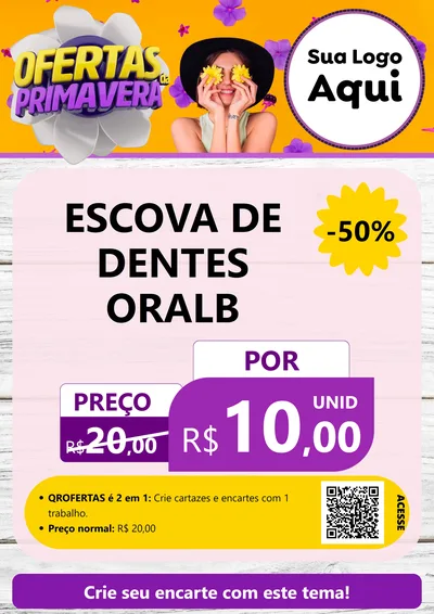 Modelo de Cartaz para Cartaz A4 Vertical com o tema Ofertas Da Primavera para Higiene Pessoal