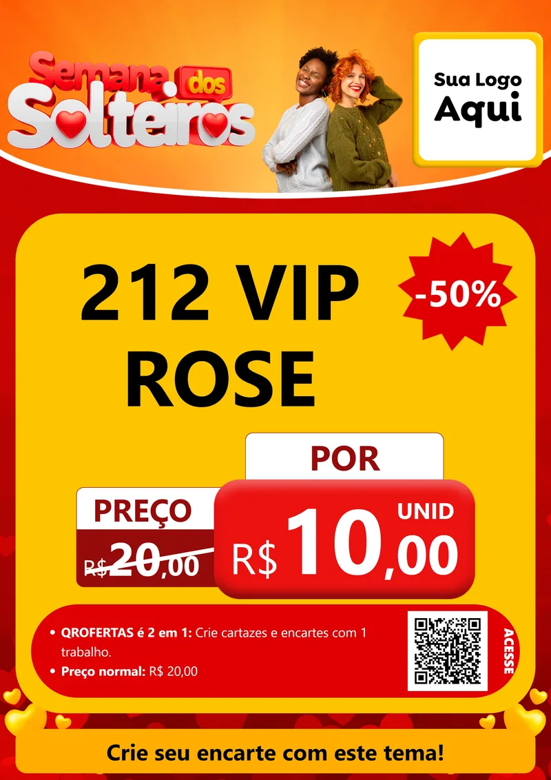 Modelo de Cartaz para Cartaz A4 Vertical com o tema Semana dos Solteiros para Perfumes