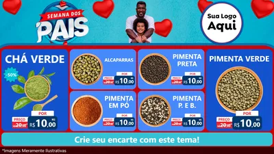Modelo de TV para TV Horizontal com o tema Semana Dos Pais para Produtos Naturais