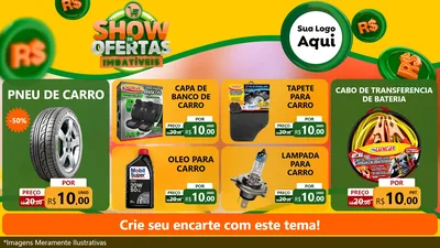 Modelo de TV para TV Horizontal com o tema Show de Ofertas Imbatíveis para Auto peças