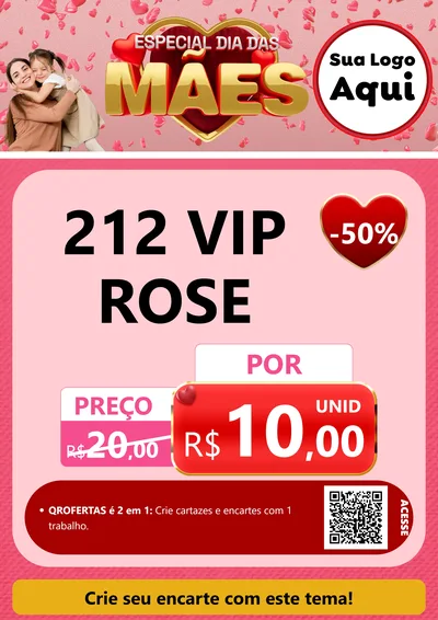 Modelo de Cartaz para Cartaz A4 Vertical com o tema Especial Dia Das Mães para Perfumes