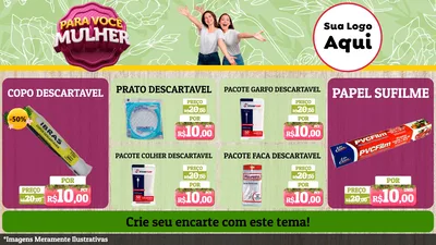 Modelo de TV para TV Horizontal com o tema Para Você Mulher para Embalagens