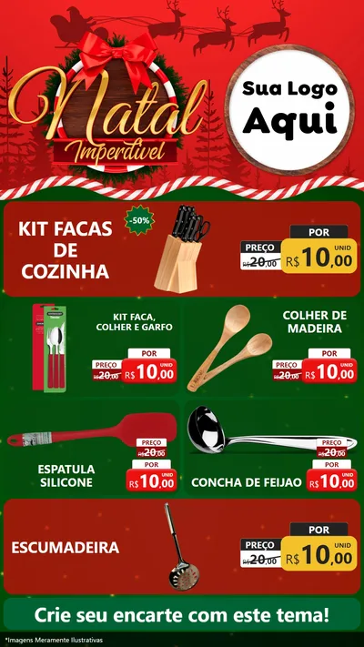 Modelo de TV para TV Vertical com o tema Natal Imperdível para Utilidades Domésticas