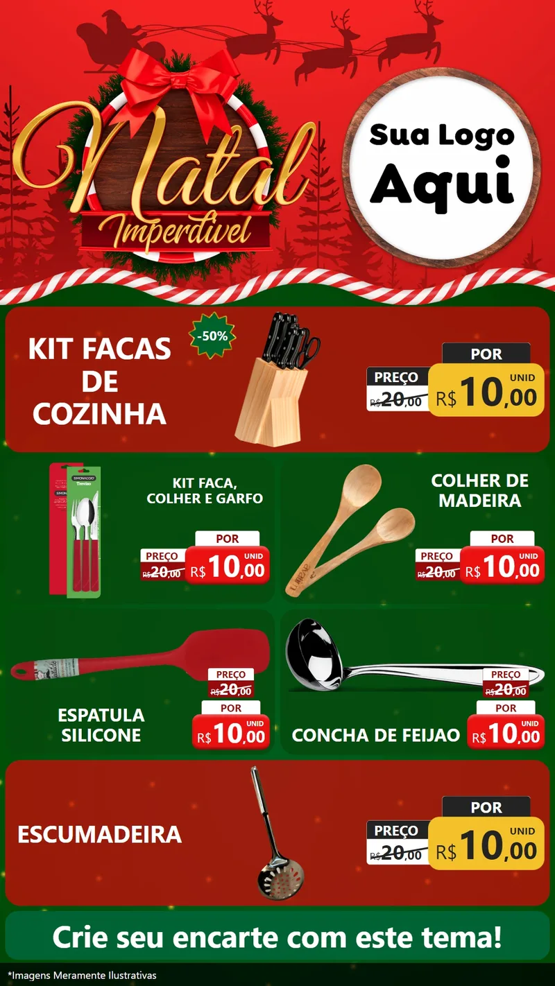 Modelo de TV para TV Vertical com o tema Natal Imperdível para Utilidades Domésticas
