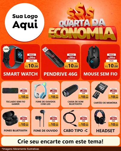 Modelo de Rede Social para Feed Instagram com o tema Quarta da Economia para Informática