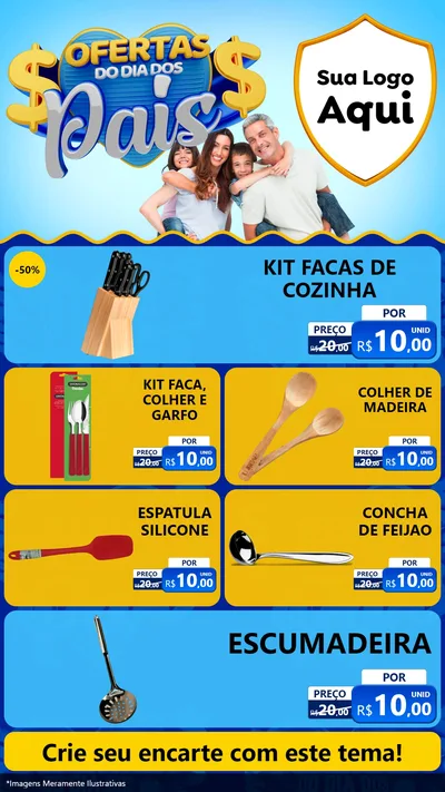 Modelo de TV para TV Vertical com o tema Ofertas do Dia dos Pais para Utilidades Domésticas