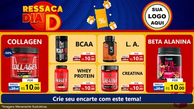 Modelo de TV para TV Horizontal com o tema Ressaca Dia D para Suplementos alimentares