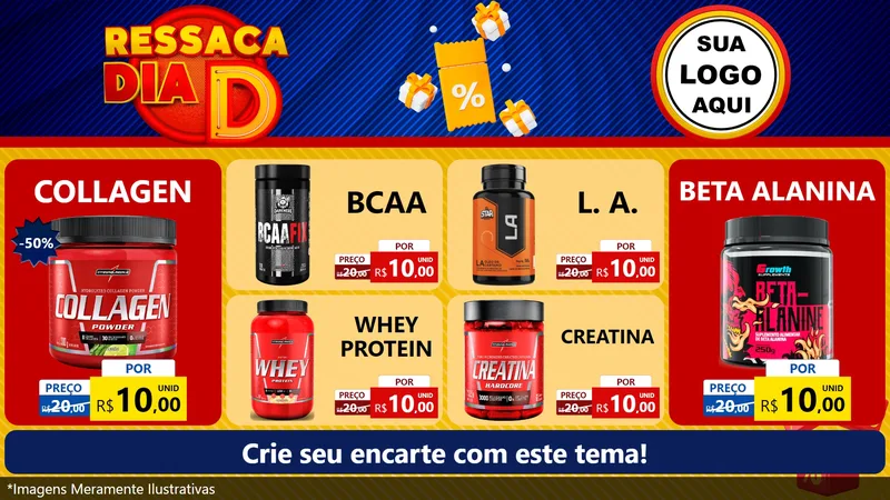 Modelo de TV para TV Horizontal com o tema Ressaca Dia D para Suplementos alimentares