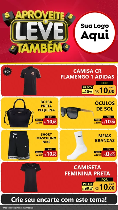 Modelo de TV para TV Vertical com o tema Aproveite e Leve Também para Roupas e acessórios