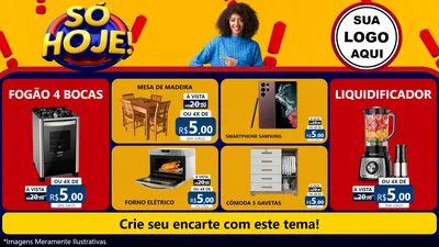 Modelo de TV para TV Horizontal com o tema Só Hoje! para Móveis e Eletro