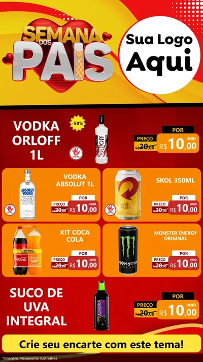 Modelo de TV para TV Vertical com o tema Semana Dos Pais para Distribuidora de bebidas